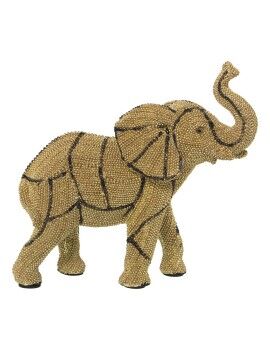 Figura Decorativa Alexandra House Living Dorado Plástico Elefante 14 x 23 x 22 cm