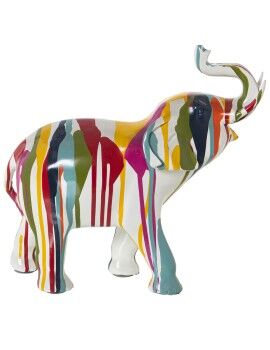 Figura Decorativa Alexandra House Living Multicolor Plástico Elefante Quadro 14 x 30 x 28 cm