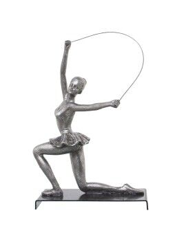 Figura Decorativa Alexandra House Living Plateado Plástico Gimnasta 13 x 19 x 27 cm