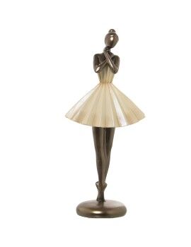 Figura Decorativa Alexandra House Living Bege Dourado Plástico Bailarina 13 x 17 x 32 cm