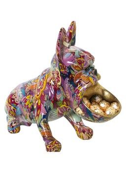 Figura Decorativa Alexandra House Living Multicolor Plástico Cão 19 x 32 x 27 cm Tigela