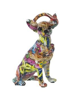 Figura Decorativa Alexandra House Living Multicolor Plástico Cão Auriculares 14 x 26 x 19 cm