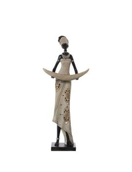 Figura Decorativa Alexandra House Living Beige Plástico Africana 16 x 25 x 58 cm