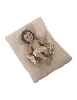 Figura Decorativa Alexandra House Living Beige Plástico Niño Jesús 10 x 13 x 19 cm Cojín