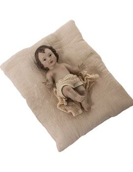 Figura Decorativa Alexandra House Living Beige Plástico Niño Jesús 12 x 18 x 26 cm Cojín