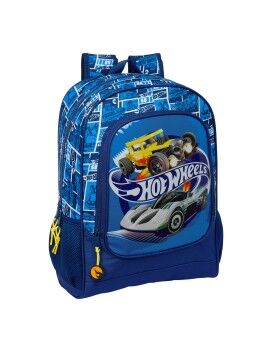 Mochila Escolar Hot Wheels Sonny Azul Marinho 32 x 42 x 14 cm