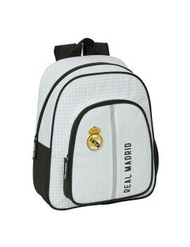 Mochila Escolar Real Madrid C.F. 24/25 Blanco Gris 28 x 34 x 10 cm