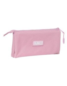 Portatodo Triple Munich Basic Rosa 22 x 12 x 3 cm