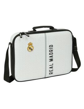 Cartera Escolar Real Madrid C.F. Blanco Gris 38 x 28 x 6 cm