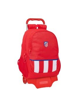 Mochila Escolar com Rodas Atlético Madrid Vermelho 32 x 44 x 16 cm