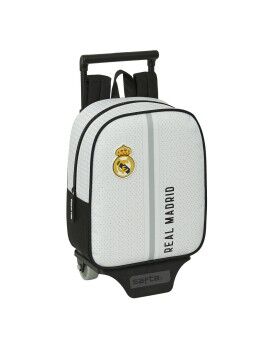 Mochila Escolar com Rodas Real Madrid C.F. Branco Cinzento 22 x 27 x 10 cm