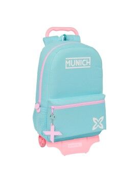 Mochila Escolar com Rodas Munich Heaven Celeste 30 x 46 x 14 cm