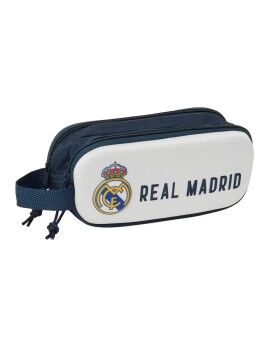 Estojo Real Madrid C.F. Branco Azul Marinho 21 x 8 x 6 cm