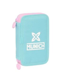 Plumier Doble Munich Heaven Azul cielo 12.5 x 19.5 x 4 cm 28 piezas