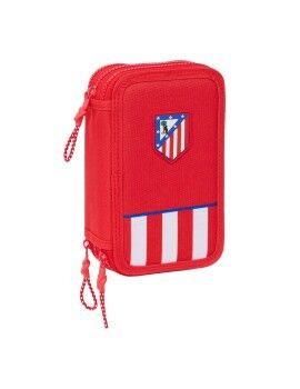 Plumier Triple Atlético Madrid Rojo 12,5 x 19,5 x 5,5 cm 36 Piezas