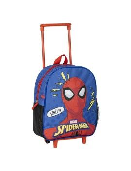 Mochila Escolar com Rodas Spider-Man Azul 10 x 30 x 25 cm