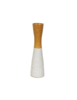 Vaso Romimex Amarelo Branco Cerâmica 12 x 43 x 12 cm