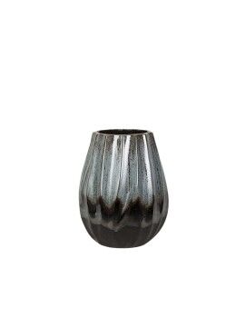 Vaso Romimex Azul Preto Cerâmica 17 x 21 x 17 cm