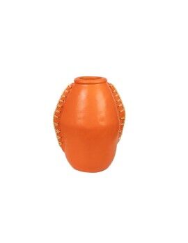 Vaso Romimex Laranja Natural Cerâmica Rotim 22 x 35 x 25 cm