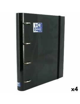 Carpeta de anillas Oxford EuropeanBinder Negro A4+ (4 Unidades)