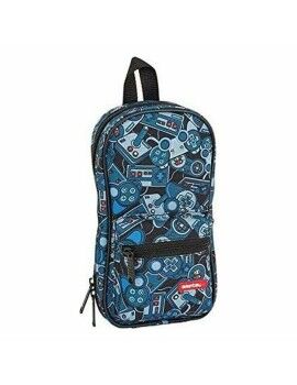 Mochila com Estojo Safta Welcome Gamers Azul