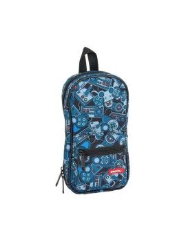 Mochila com Estojo Safta Welcome Gamers Azul (33 Peças)