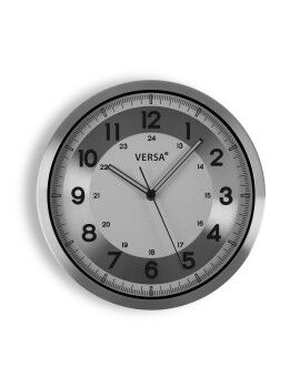 Reloj de Pared Versa Plateado Metal Aluminio Cuarzo 4,1 x 30,5 x 30,5 cm