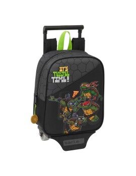 Mochila Escolar com Rodas Teenage Mutant Ninja Turtles Preto Cinzento 22 x 27 x 10 cm