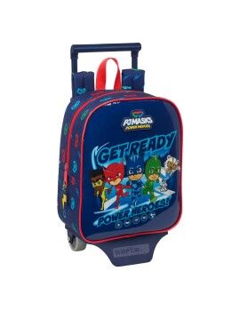 Mochila Escolar con Ruedas PJ Masks Ready Azul marino 22 x 27 x 10 cm