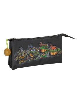 Malas para tudo triplas Teenage Mutant Ninja Turtles Preto Cinzento 22 x 12 x 3 cm