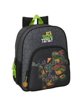 Mochila Escolar Teenage Mutant Ninja Turtles Negro Gris 32 x 38 x 12 cm