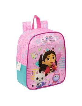 Mochila Escolar Gabby's Dollhouse Party Cor de Rosa 22 x 27 x 10 cm