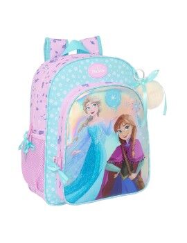 Mochila Escolar Frozen Cool days Violeta Azul celeste 32 x 38 x 12 cm