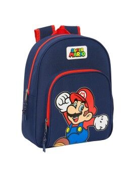 Mochila Escolar Super Mario World Azul Marinho 28 x 34 x 10 cm