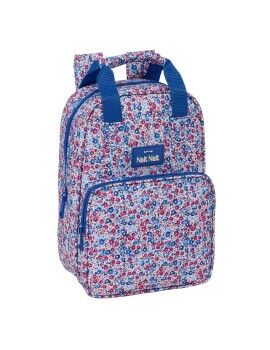 Mochila Escolar Nait Nait Flores coimbra azul Azul 20 x 28 x 8 cm