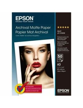 Papel fotográfico mate Epson C13S041344 A3 50 Folhas (1 Unidade)