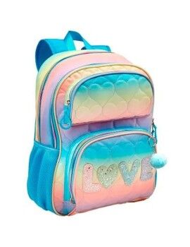 Mochila Escolar Blin-Blin Love Turquesa 42 x 31 x 17 cm