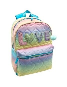 Mochila Escolar Blin-Blin Love Turquesa 42 x 31 x 14 cm