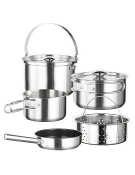 Batería de Cocina Inoxibar KAMPING 61117 Acero 7 Piezas