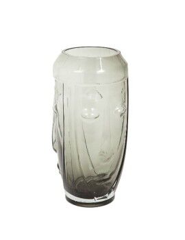 Vaso Romimex Cinzento Vidro Face 9 x 25 x 9 cm