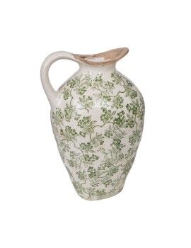 Jarrón Romimex Verde Beige Porcelana 23 x 14 x 13 cm Con asa