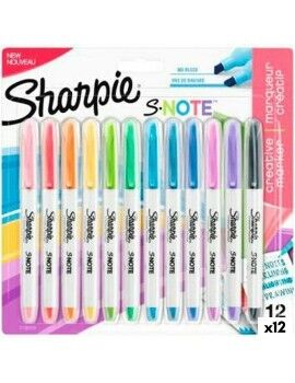 Conjunto de Canetas de Feltro Sharpie S-Note Multicolor 12 Peças 1-3 mm (12 Unidades)