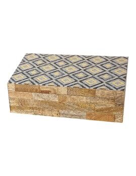 Guarda-Joias Romimex Castanho Preto Resina Madeira MDF 23 x 8 x 15 cm