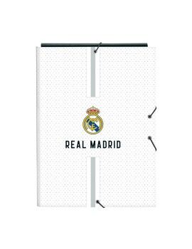 Carpeta de anillas Real Madrid C.F. Blanco Gris A4 26 x 33.5 x 2.5 cm