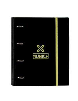 Carpeta de anillas Munich Beat Negro 27 x 32 x 3.5 cm