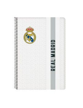 Caderno Real Madrid C.F. Branco Cinzento A4 80 Folhas