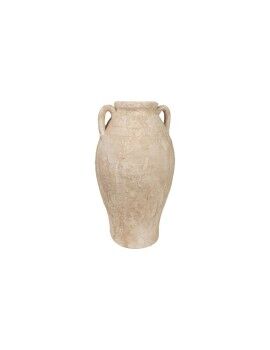 Vaso Romimex Branco Terracota 21 x 37 x 21 cm Com pegas