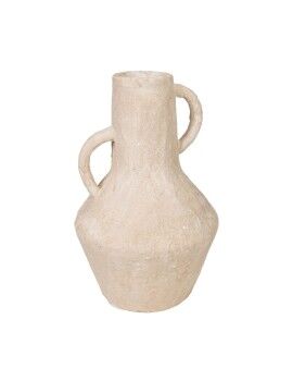 Vaso Romimex Branco Terracota 25 x 37 x 25 cm Com pegas