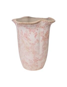 Vaso Romimex Bege Cor de Rosa Porcelana 20 x 24 x 20 cm