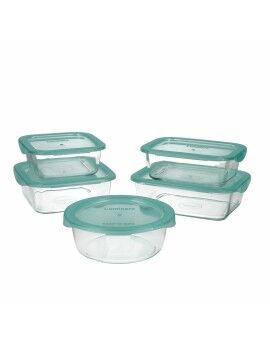 Set de Fiambreras Luminarc Keep'n Lagon Cristal Bicolor (5 pcs)